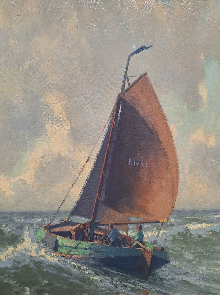 Henk Dekker (1897-1974) - Katwijk KW43 op volle zee #3.2