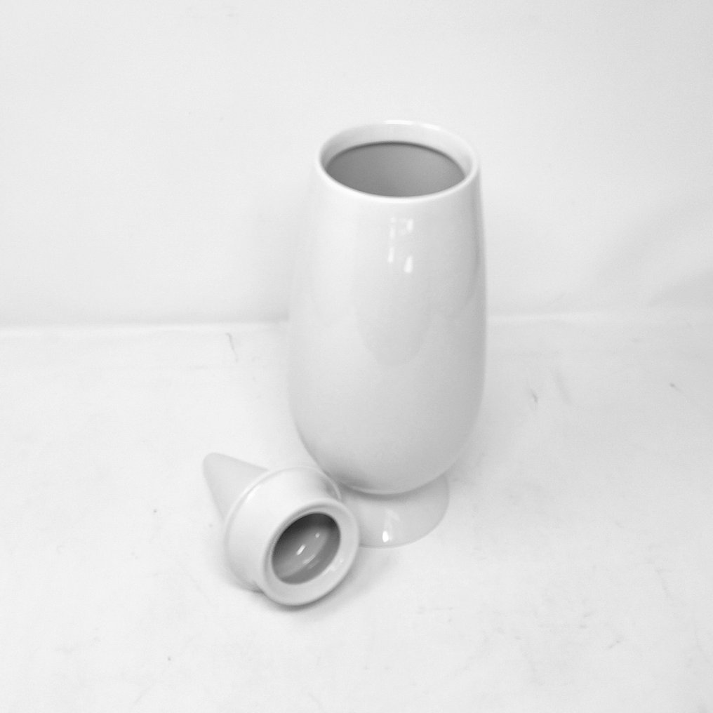 Alessi - Alessandro Mendini - Lidded vase -  NO MAKE-UP  - Ceramic - Series Tendentse #3.2