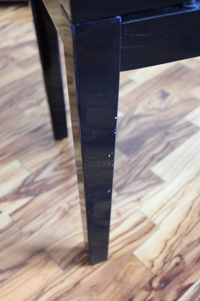 板凳 - 采用 Fornasetti Tema 和 Variations 面料的钢琴凳 - 木材、丝绸、泡沫橡胶、金属 #3.1