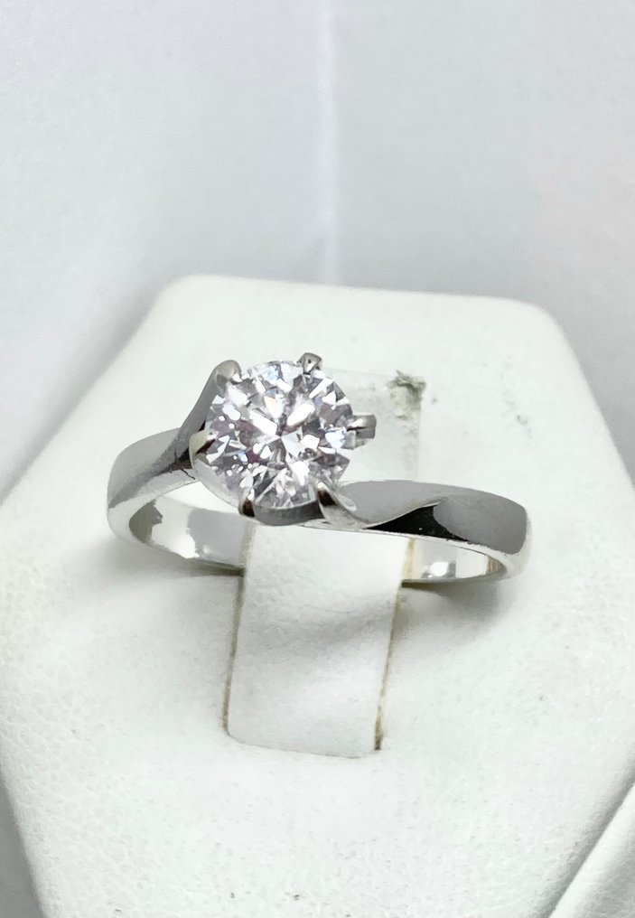 Pala Diamond - Ring - 18 kt. White gold -  1.08ct. tw. Diamond  (Natural) #3.2