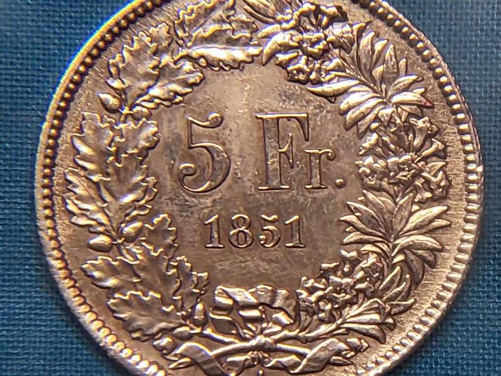 Szwajcaria. 5 Franken 1851 A Paris. #2.1
