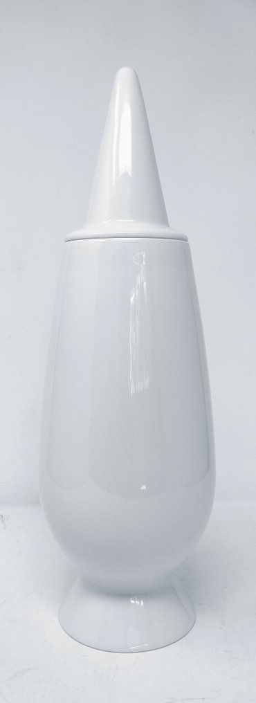 Alessi - Alessandro Mendini - Lidded vase -  NO MAKE-UP  - Ceramic - Series Tendentse #1.0