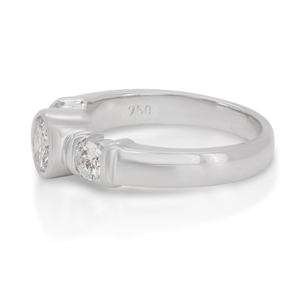 Ring - 18 karat Hvitt gull -  0.77 tw. Diamant  (Naturlig) - Diamant #1.2