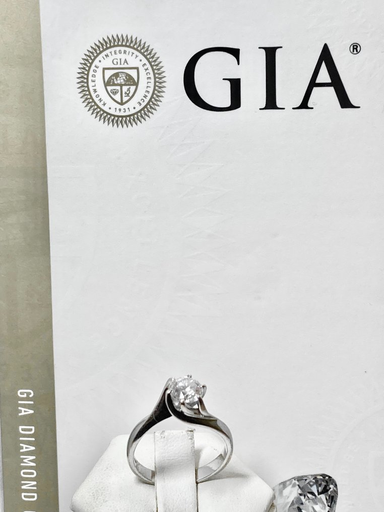 Pala Diamond - Anello - 18 carati Oro bianco -  1.08ct. tw. Diamante  (Naturale) #3.1