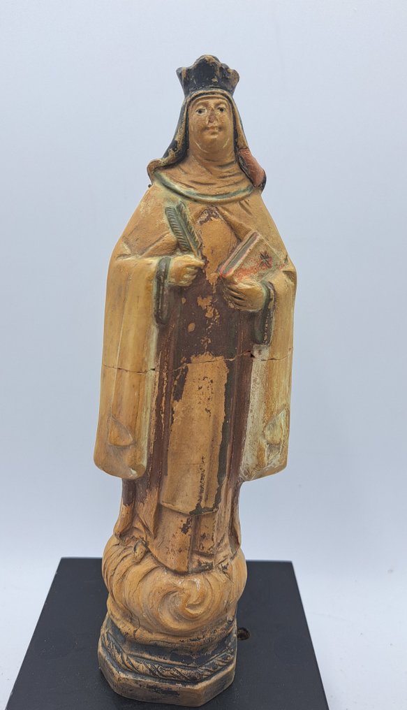 雕刻, Escultura de Santa Teresa - 26 cm - 彩色黏土 - 1850 #1.2