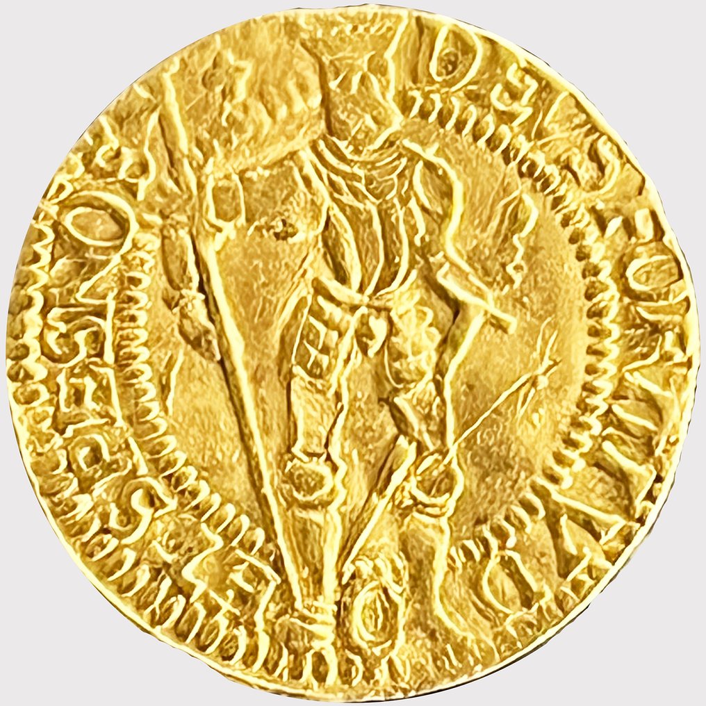 Holandia - Fryzja Zachodnia. Gouden dukaat Hongaarse slag 1590, ZF+ / PR- #1.1