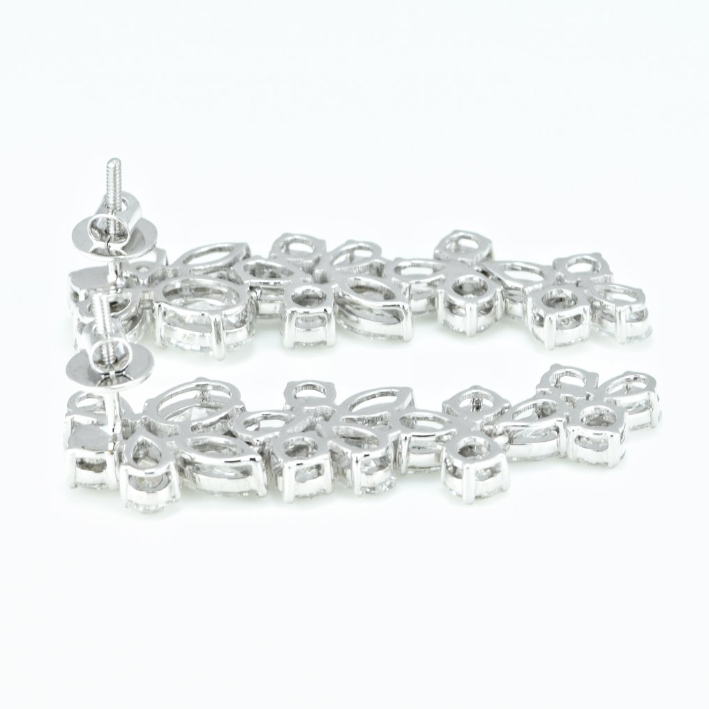 Earrings - 14 kt. White gold -  9.72ct. tw. Diamond  (Lab-grown) - IGI certified Earrings #1.2