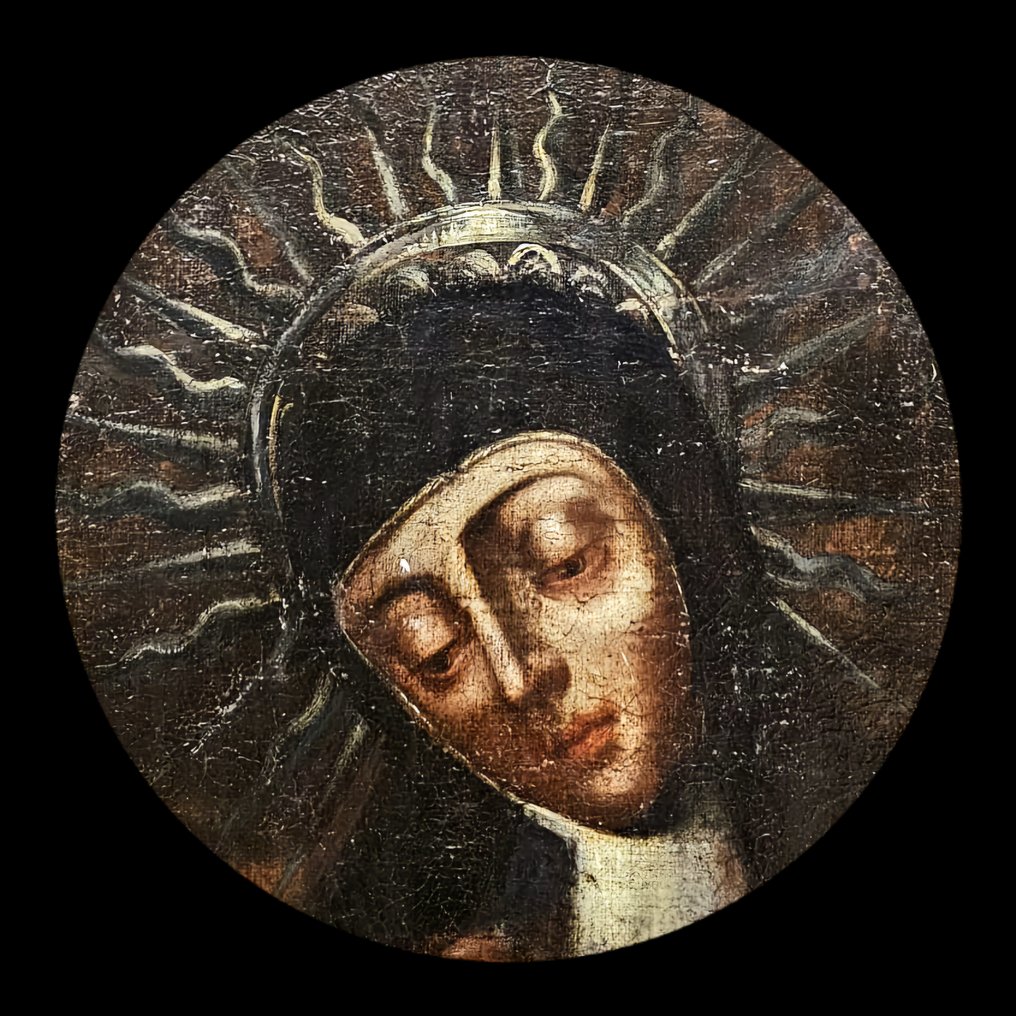 Escuela Española (XVI-XVII) - Mater Dolorosa de la Soledad [cm 173x126] #2.1