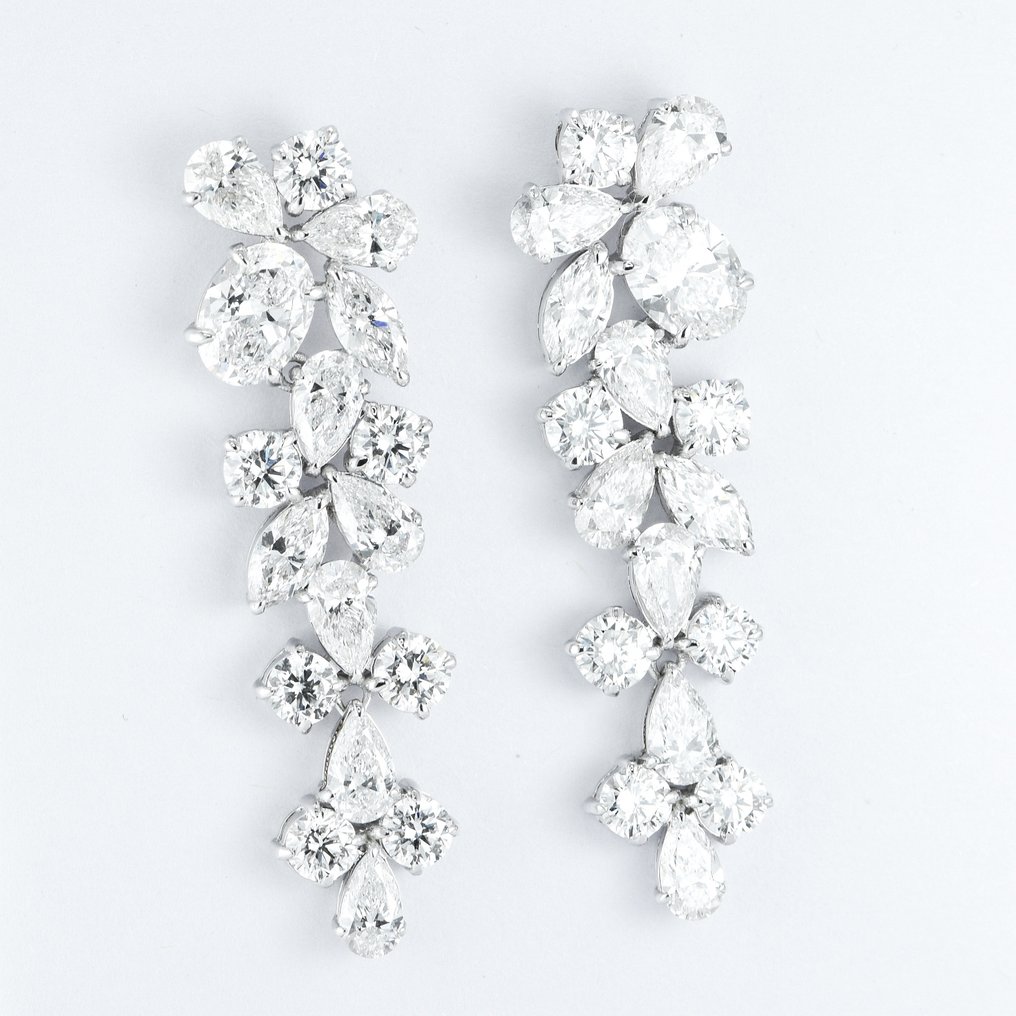 Earrings - 14 kt. White gold -  9.72ct. tw. Diamond  (Lab-grown) - IGI certified Earrings #3.2