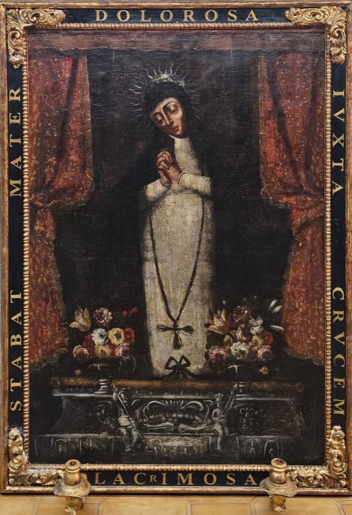 Escuela Española (XVI-XVII) - Mater Dolorosa de la Soledad [cm 173x126] #1.2