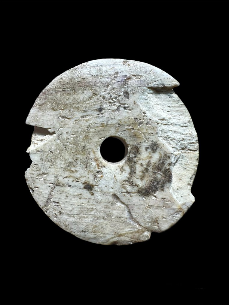 Romano Tardío / Bizantino Temprano Hueso verticilo copto del huso - (25×25×3 mm) #1.2