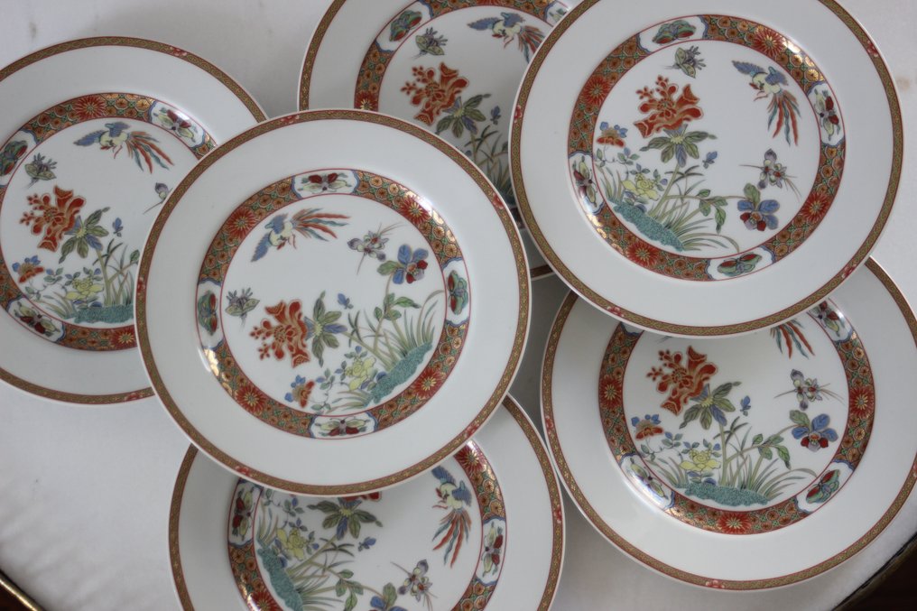 Bernardaud & Co. Limoges - Tallerken (6) - Six assiettes en porcelaine à gâteau, modèle Chef d'Œuvre par Bernardaud - Porcelæn #1.1