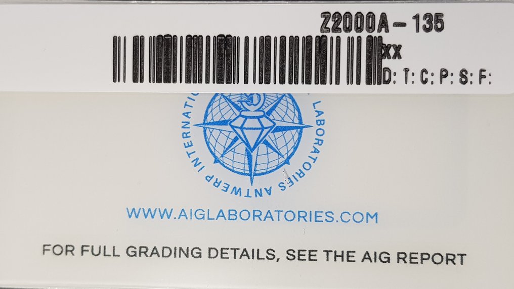 1 pcs Diamant  (Naturfarvet)  - 1.02 ct - Rund - Fancy light Gullig Grå - SI1 - Antwerp International Gemological Laboratories (AIG Israel) #2.2