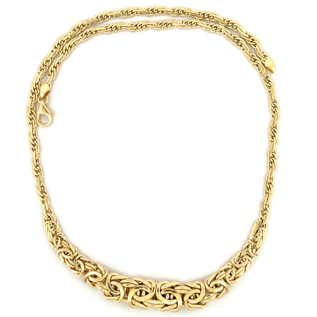 Collana “Bizantina” a scalare - 9 g - 45 cm - 18 Kt - Necklace - 18 kt. Yellow gold #1.1