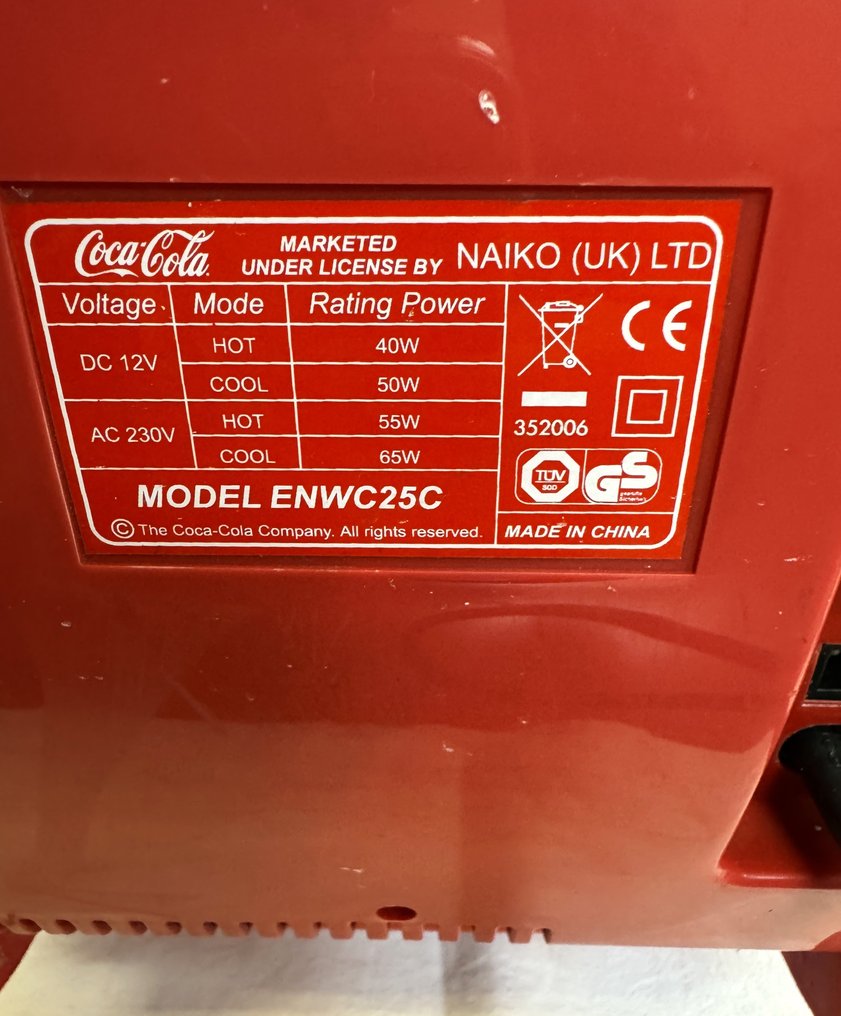 Coca Cola - Réfrigérateur -  ENWC25C - Plastique #2.1
