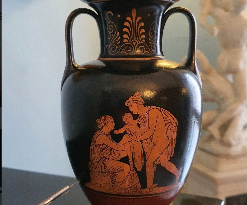 Réplique d'un grec ancien Terre cuite Amphora - 21 cm #1.1