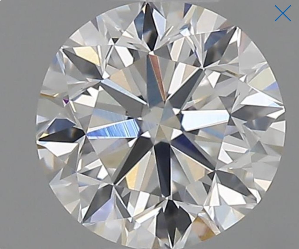 1 pcs 钻石  (天然)  - 0.90 ct - 圆形 - D (无色) - VVS1 极轻微内含一级 - 美国宝石研究院（GIA） #1.1