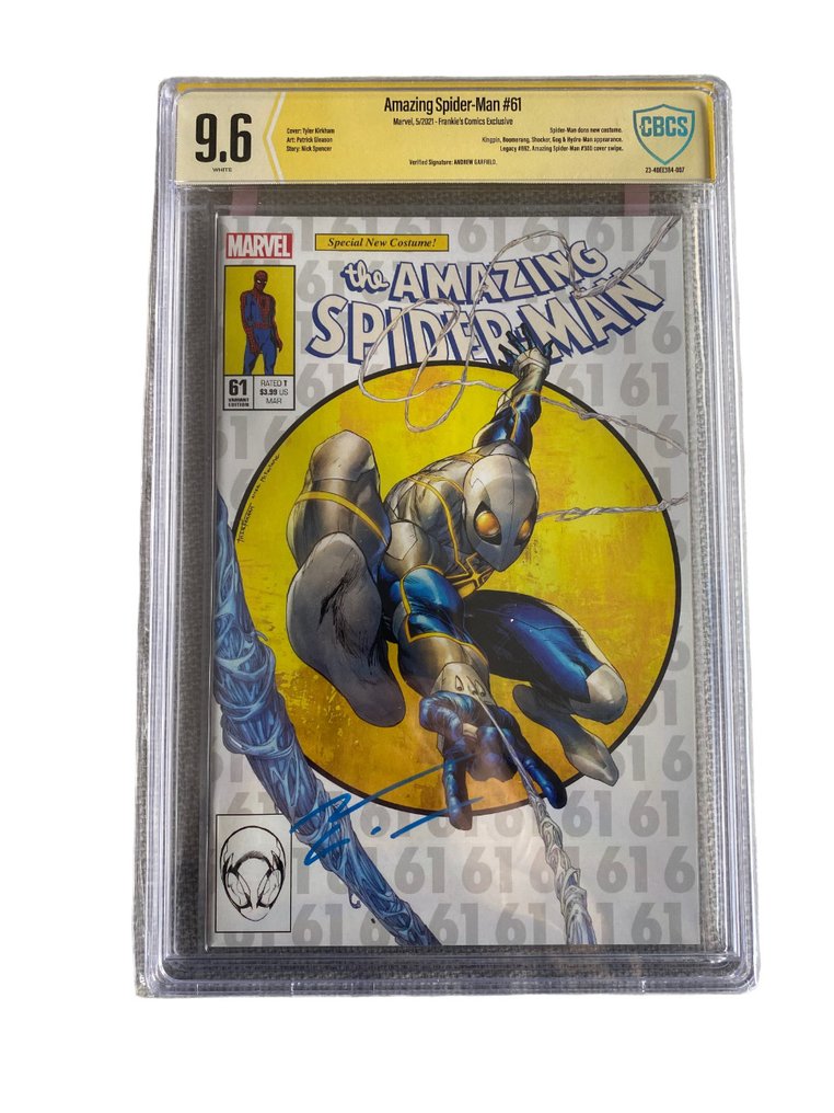 The Amazing Spider-Man 61 - Variant Frankie’s Comics Edition - Signed by Andrew Garfield - 1 Graded comic - Limitierte Auflage - 2021/2021 - CBCS 9.6 #1.1