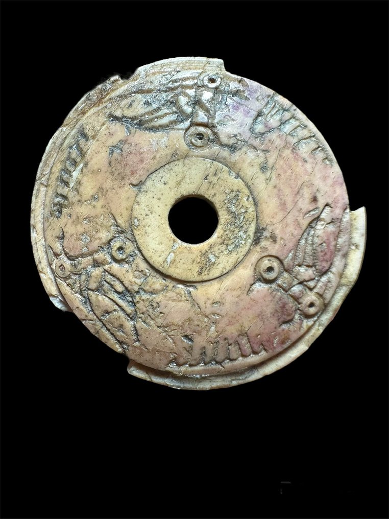 Laat-Romeins / Vroeg-Byzantijns Been koptische spilkrans - (25×25×3 mm) #1.1