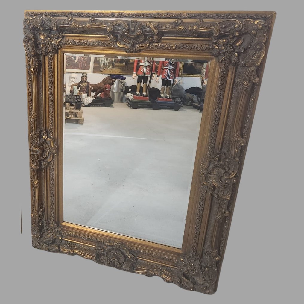 Oglinda de perete- Oglindă din lemn sculptat în rococo de la începutul secolului al XX-lea.  - Lemn #1.2