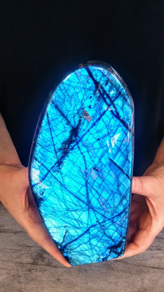 Labradorite Or Extra Rare - Couleurs Turquoise - Hauteur : 23 cm - Largeur : 11 cm- 2438 g #1.2