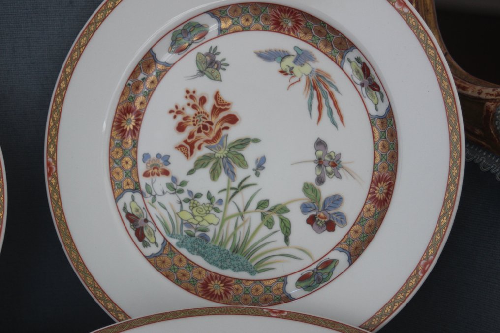 Bernardaud & Co. Limoges - Tallerken (4) - Quatre assiettes en porcelaine 24,5 cm, modèle Chef d'Œuvre par Bernardaud - Porcelæn #2.1