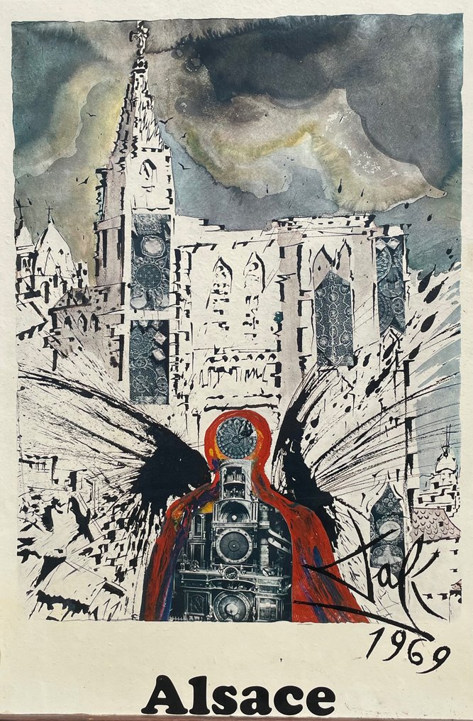 Salvador Dali - Alsace, affiche de la SNCF par Salvador Dali 1969 - Década de 1960 #1.2