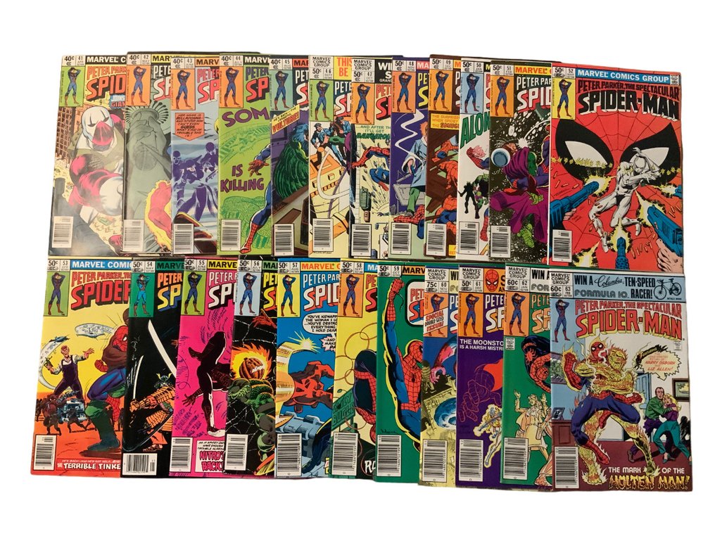 Spectacular Spider-Man (1976 Series) # 41-63 Very High Grade! - 2nd Appaearance of Jack O'Lantern! All Newsstands! - 23 Comic - Primera edición - 1980/1982 #1.1