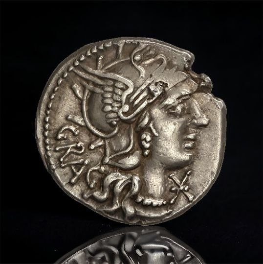 Republica Romană. L. Antestius Gragulus, 136 BC. Denarius Rome #2.1