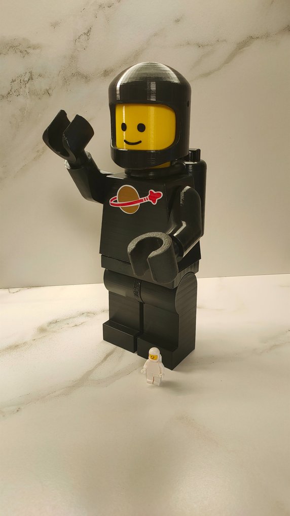Lego - Mega Figure Space Nero/Black Spaceman Classic - Italie #1.1