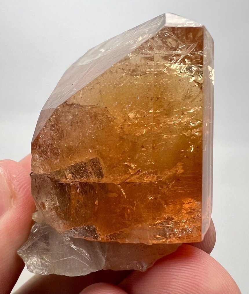 Cristal de topaze couleur miel entièrement fini du Pakistan Spécimen- 103 g - (1) #1.1