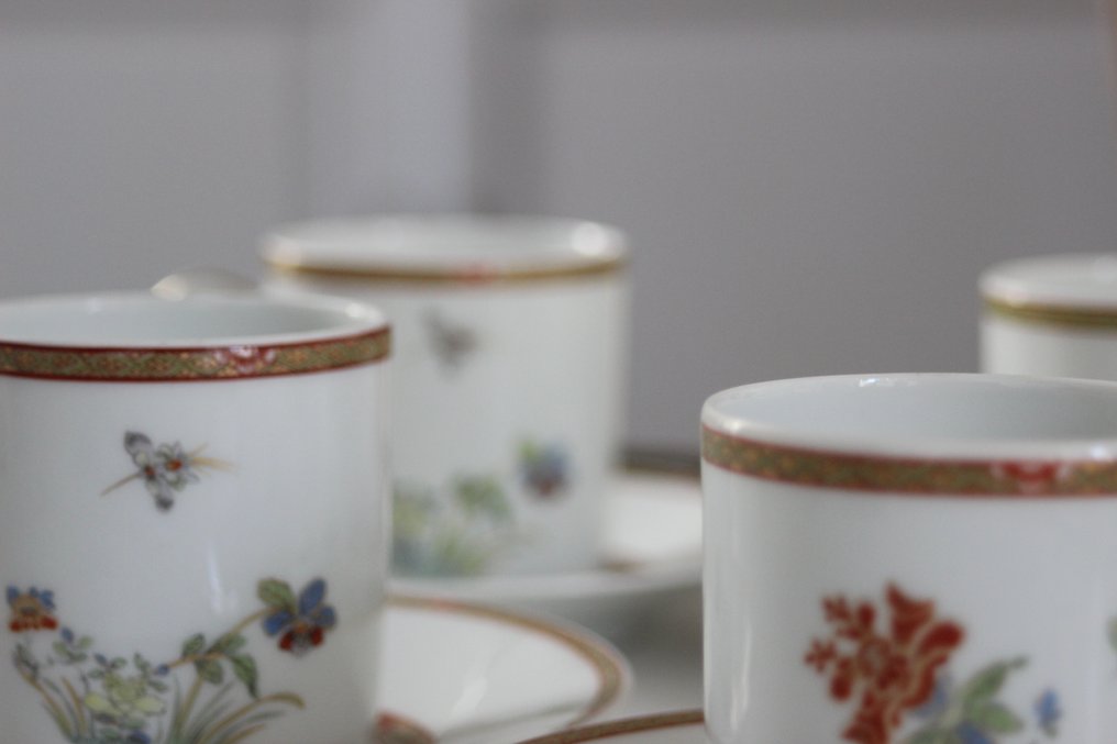 Bernardaud & Co. Limoges - Kopp og skål (10) - Cinq tasse à café en porcelaine, modèle Chef d'Œuvre par Bernardaud - Porselen #3.2