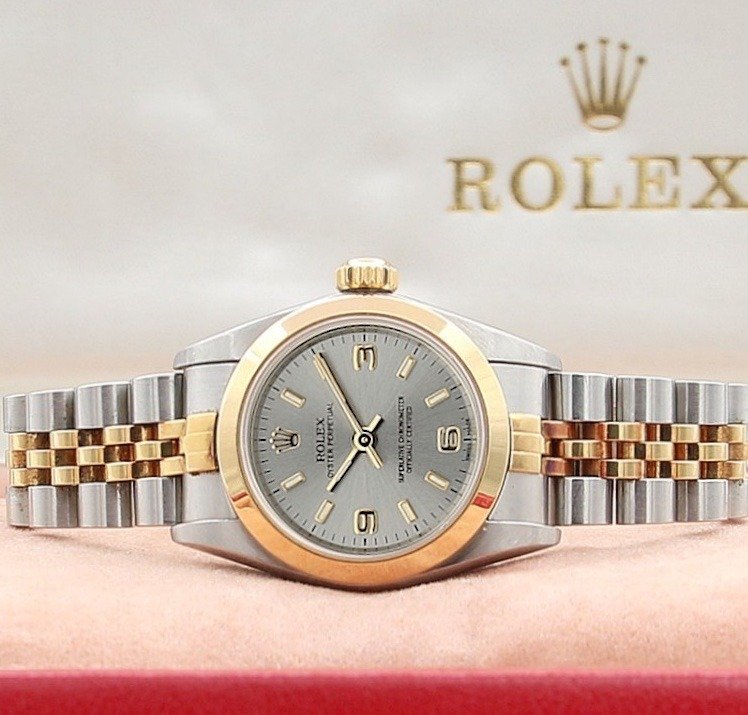 Rolex - Oyster Perpetual - Grey 3-6-9 Dial - Ref. 67183 - Damen - 1990-1999 #1.1
