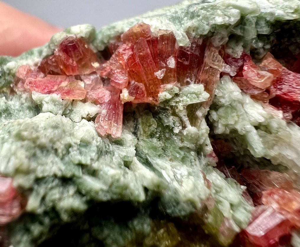Zeldzaam clinozoisietkristal op matrix uit Badakshan, Afghanistan Exemplaar- 400 g - (1) #2.1