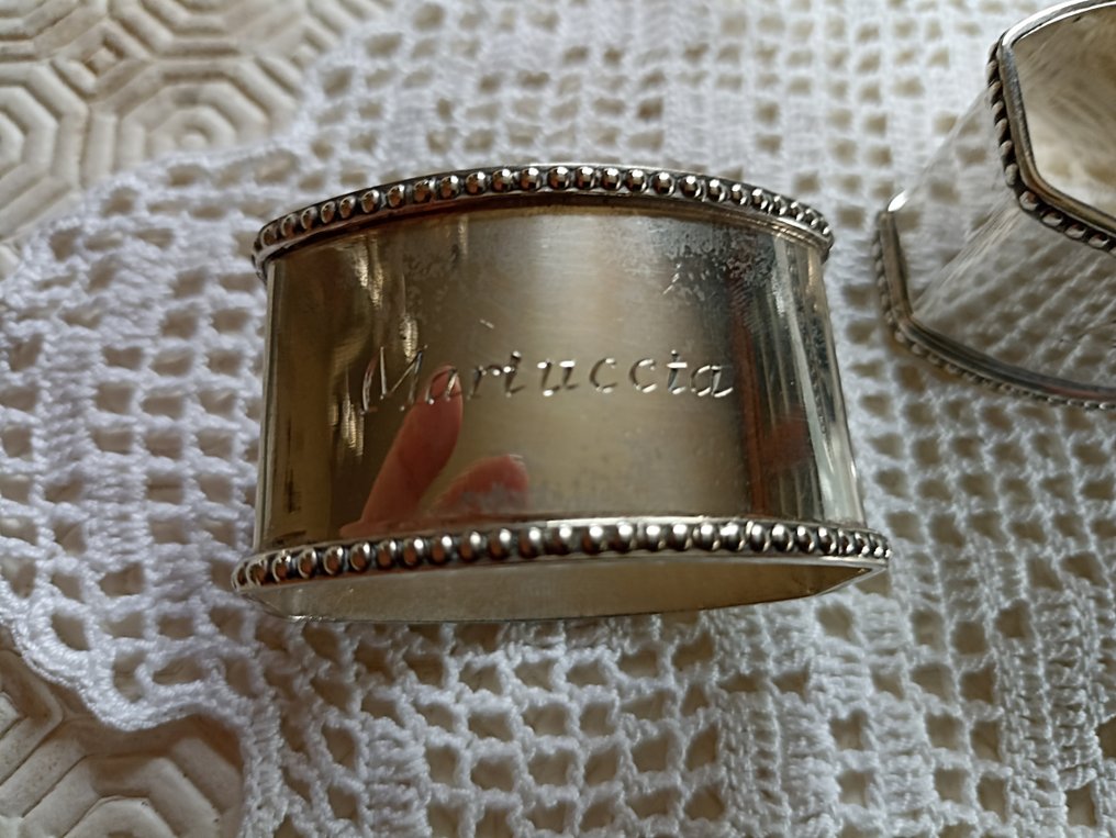 Argentiere Graggio Padova - Greggio Padova - Serviet ring (2) - .800 sølv - Padua sølvsmede #2.2