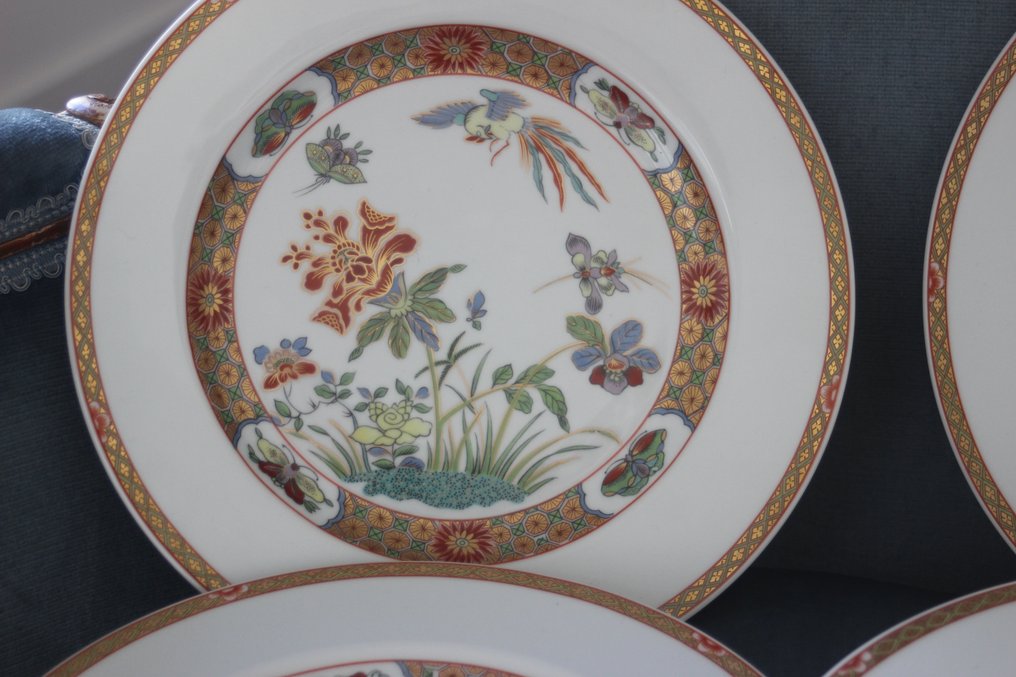 Bernardaud & Co. Limoges - Teller (4) - Quatre assiettes en porcelaine 24,5 cm, modèle Chef d'Œuvre par Bernardaud - Porzellan #2.2