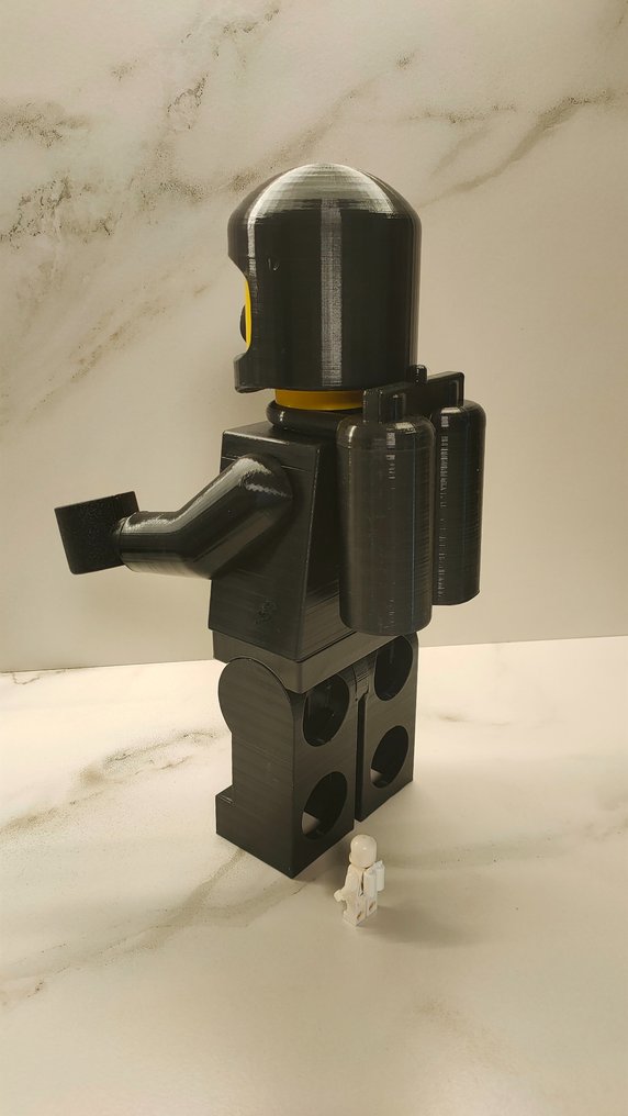 Lego - Mega Figure Space Nero/Black Spaceman Classic - Italie #2.1