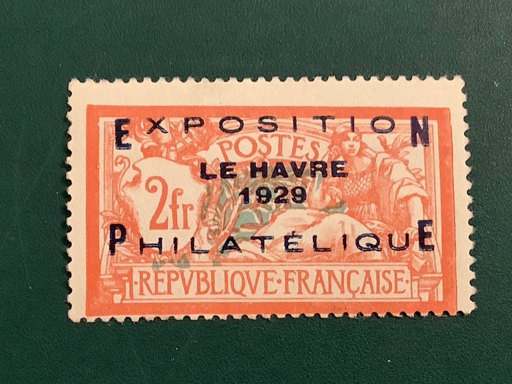 Francia 1929 - Expo Van Le Havre - ispezionati vitelli e balasse - Yvert 257A #1.1