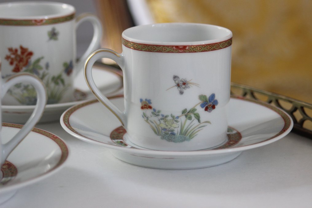 Bernardaud & Co. Limoges - Kopp og skål (10) - Cinq tasse à café en porcelaine, modèle Chef d'Œuvre par Bernardaud - Porselen #2.2