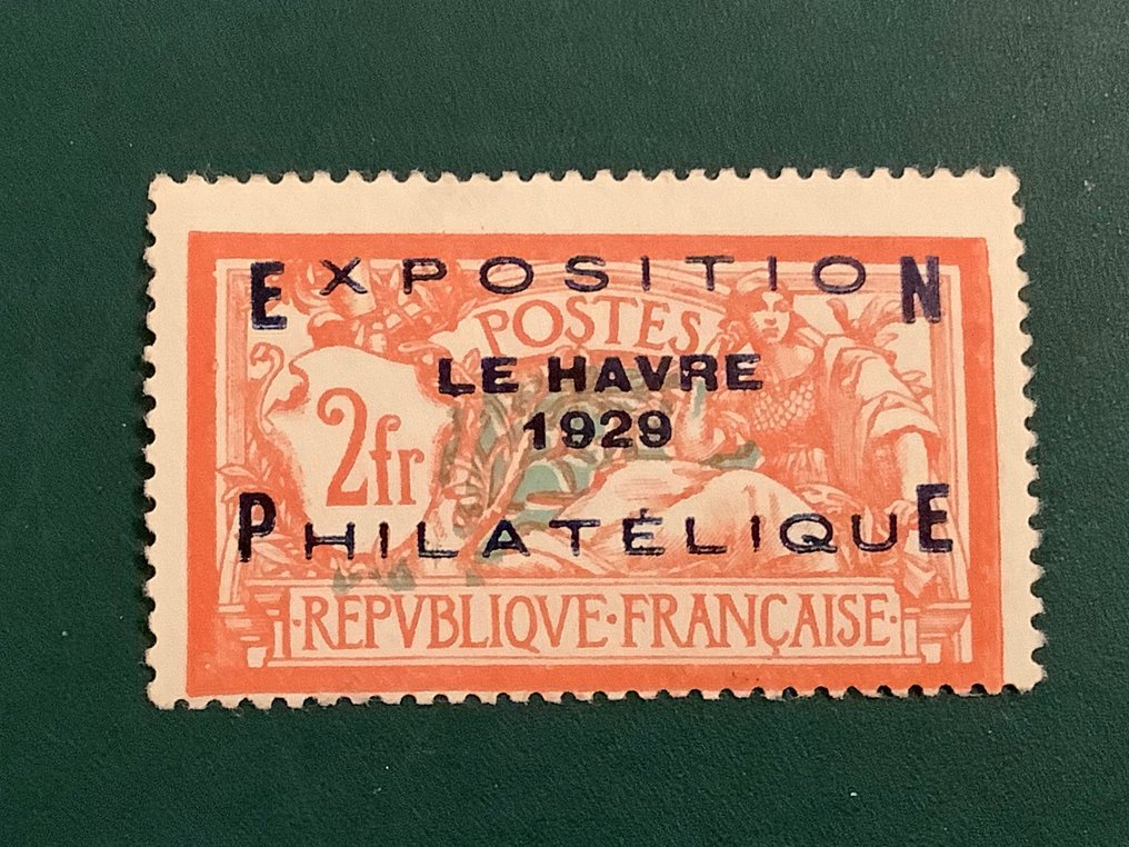 Francia 1929 - Expo Van Le Havre - ispezionati vitelli e balasse - Yvert 257A #2.1