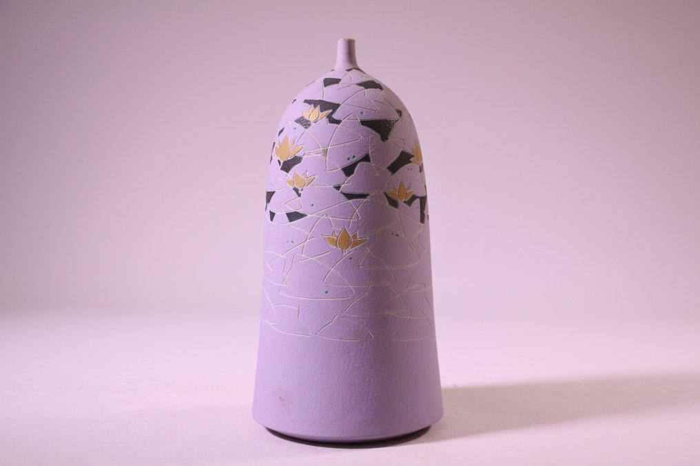 Lindo vaso de cerâmica - Cerâmica - 往田 広 Outa Hiroshi - Japão - Período Shōwa (1926-1989) #2.2