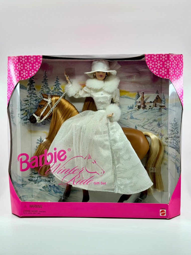 Mattel  - Muñeca Barbie Winter Ride Gift Set with Horse & Doll 1998 - 1990-2000 - EE. UU. #1.1