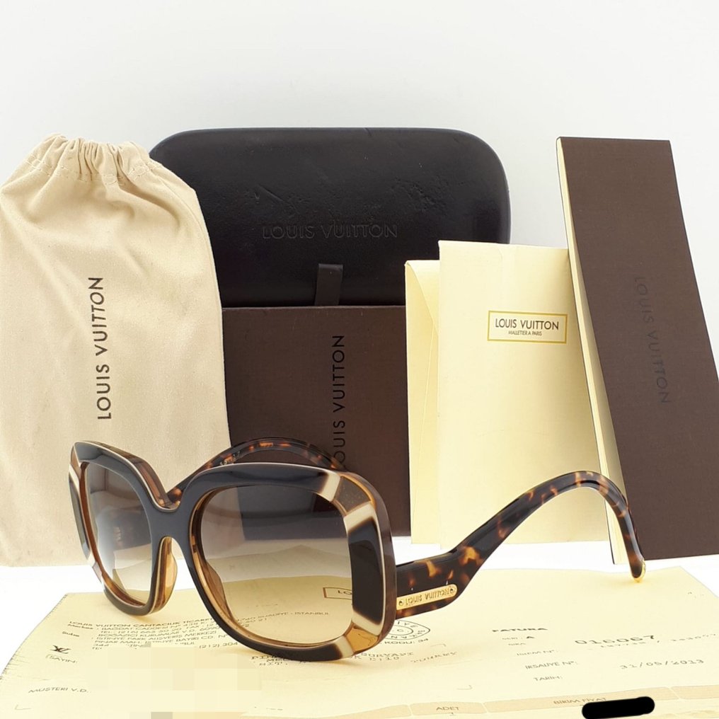 Louis Vuitton - Havana Square Anemone Brown Tint Frame and Tortoise Shell Temples with Gold Tone Details "FULL SET" - Γυαλιά ηλίου #1.2