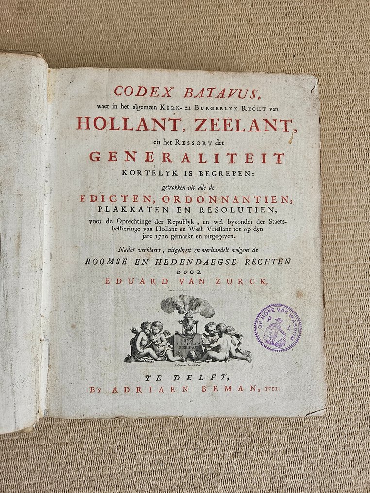 Eduard van Zurck - Codex (novus) batavus - 1711-1803 #1.1