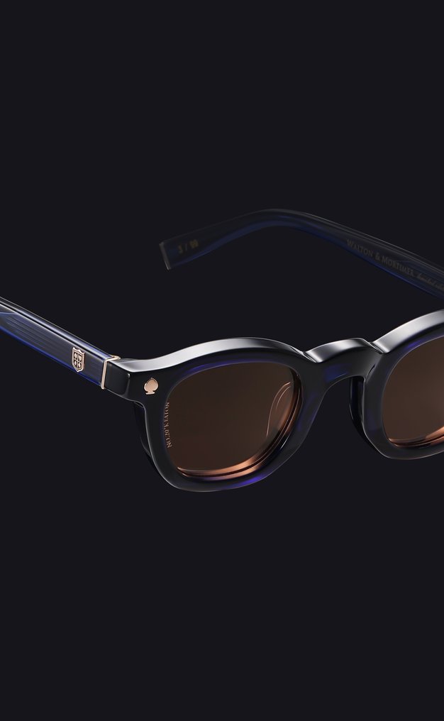 Handmade - Walton & Mortimer No.20 Codename: "Keaton" Unit 29/99 "Midnight Blue" Color - 太阳镜 #1.0