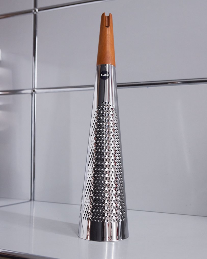 Alessi - Richard Sapper - Τρίφτης τυριού -  Να κάνουμε - Χάλυβας, Ξύλο #1.0