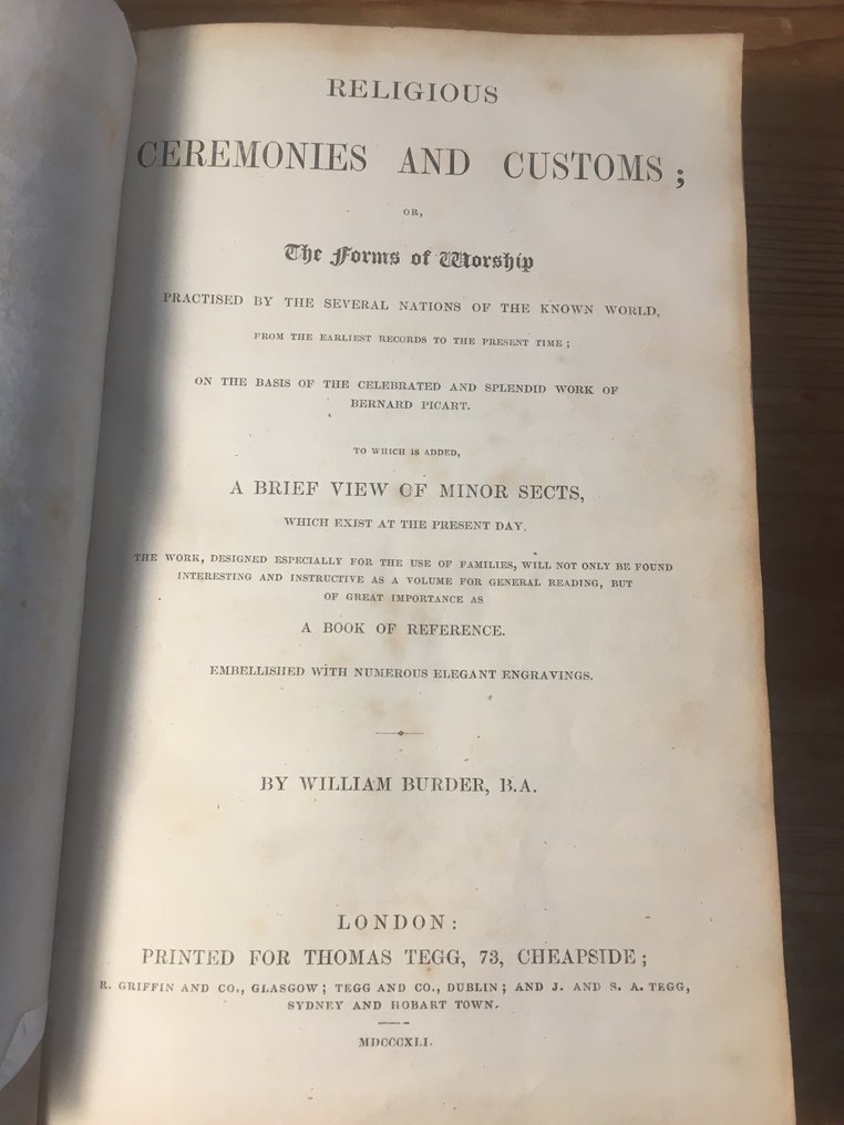 William Burder - Religious Ceremonies & Customs - 1841 #1.2