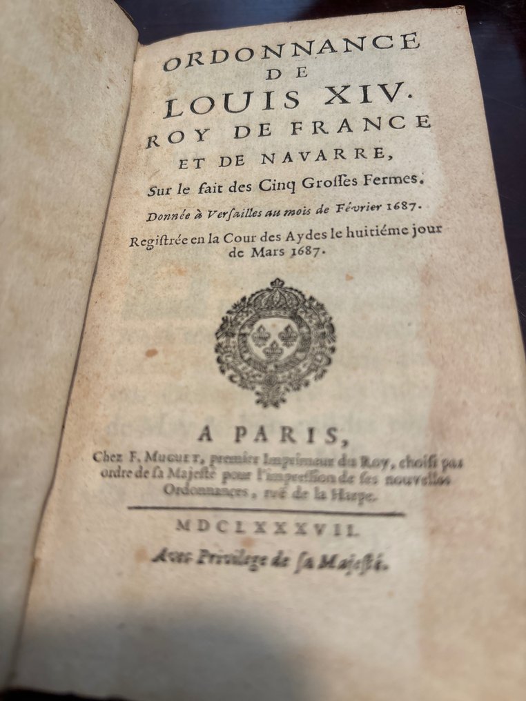 Louis XIV - Ordonnance de Louis XiV - 1687 #1.1