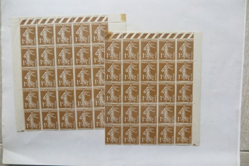 Francia  - Collezione specializzata tipo SEMEUSE comprendente francobolli e variazioni su album d'epoca #1.2