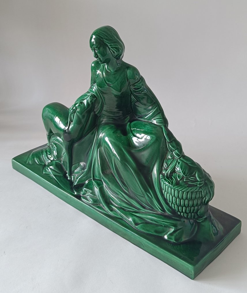 Saint Clement - Polbert - Skulptur, Gazelle - 39 cm - Lergods - 1930 #1.2